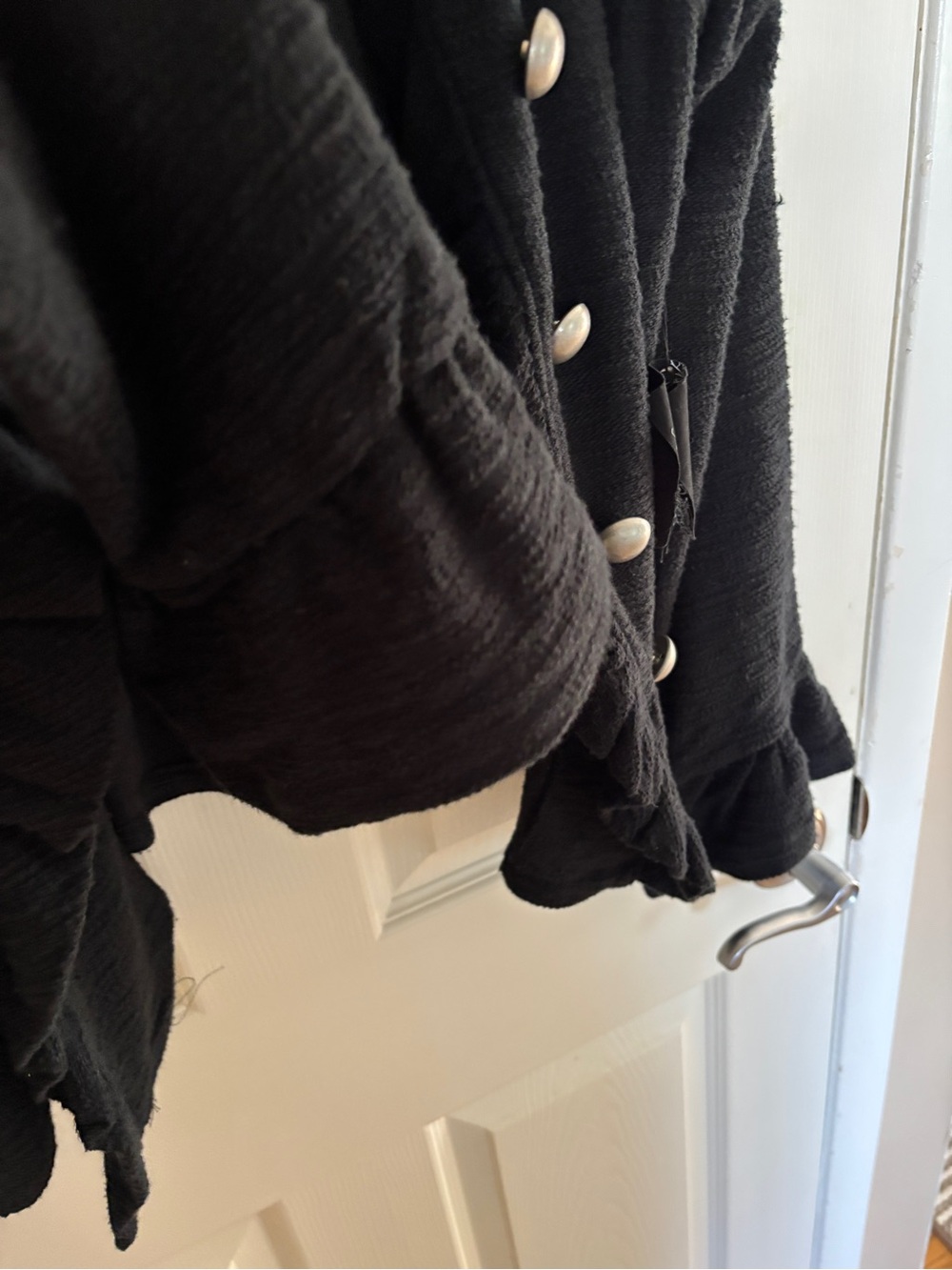 74. NWT โจ Ruffled Peplum Button Jacket - Picture 4 of 5